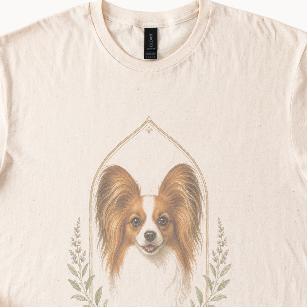 Refined Pet Portrait Small Dog Lover Tee